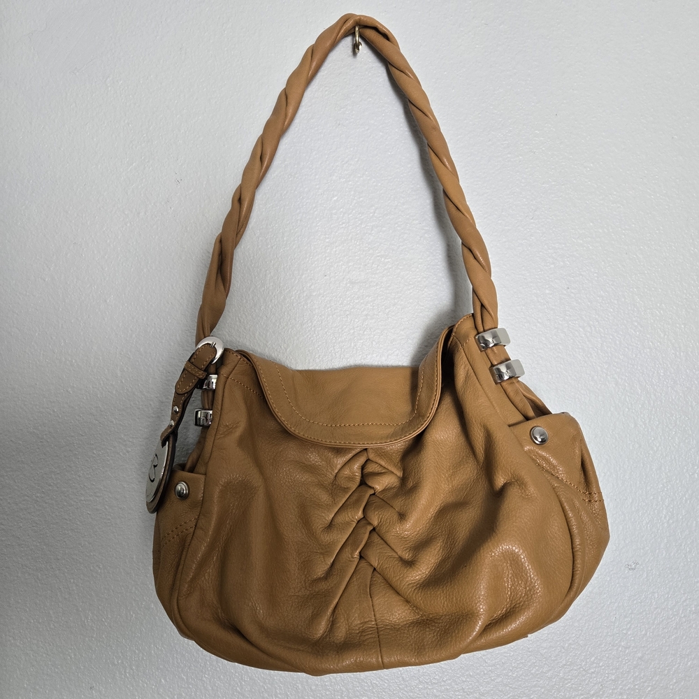 B. Makowski Westport Hobo Leather Shoulder Bag